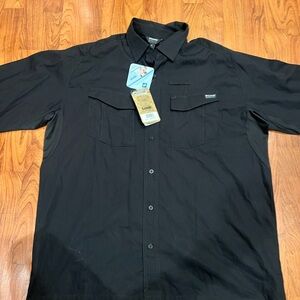 Blackhawk Workwear Warrior wear Black Colored Long sleeve Size XL NWT Button Up